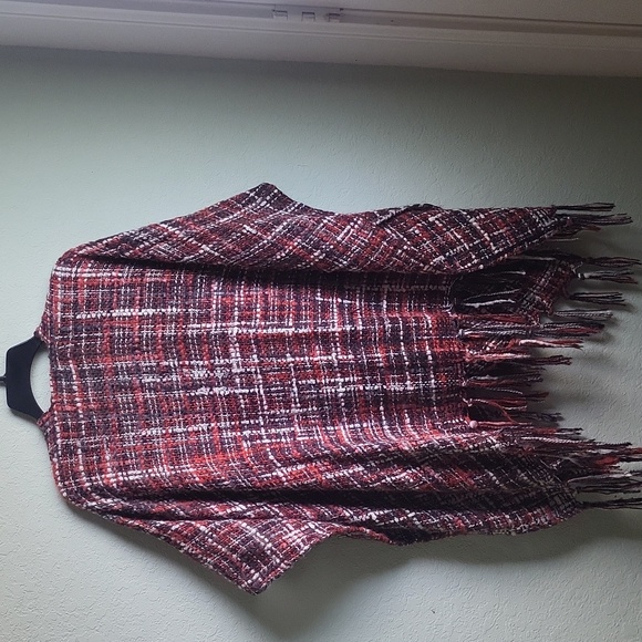 Time and Tru Multicolor Knit Poncho One Size - Picture 5 of 10